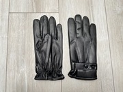 Rękawiczki skórzane męskie zimowe eleganckie eko skóra