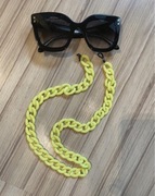 Łańcuszek do okularów, żółty neon, NOWY