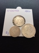 1 Korona 1915 r , 10 krajcarów 1869 , 1872 r , srebro