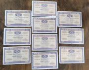 Zestaw 10 bonów oszczędnościowych – 1000 zł – PRL 1971 PKO