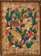 Obraz, sztuka ludowa #3, ręczne malarstwo na korze amate, Meksyk, 39*56 cm