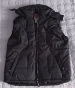 KAMIZELKA WODOODPORNA BENEFIT OCIEPLANA Z KAPTUREM CZARNA XL