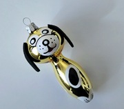 Bombki choinkowe szklane 1 szt. PIESEK wzór retro jak prl  kształtki 