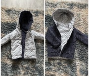 George bluza NOWA dwustronna 80 cm ocieplana rozpinana z kapturem