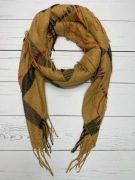 Chusta w kratę Berry, ciemny beż