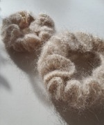 Moherowo-jedwabne Scrunchies dla mamy i córki, ozdobna gumka do włosów 