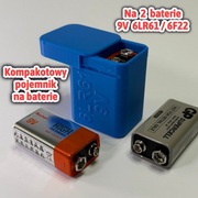 Pojemnik na baterie 9V 6LR61/6F22 Organizer na baterie 9V idealny w podróży