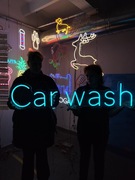 Car Wash Neon LED na Ścianę. Myjnia Samochodowa Ozdoba