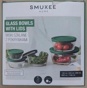 Smukee zestaw misek szklanych 5 szt nowe