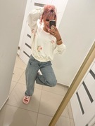 Stylowa biała bluza oversize 