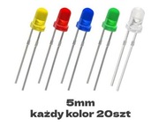 Diody led 5mm multicolor zestaw 100szt wysyłka w 24h