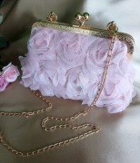 Torebka Wieczorowa - Różowe róże