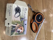 Automatyczną smycz dla psa 5 m kolor szary błyszcząco w ciemności