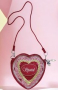 Markowa słodka torebka czerwone serce listonoszka z breloczkiem