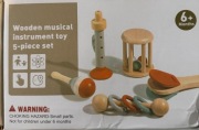 Drewniany Zestaw Instrumentów 5w1 dla Dzieci