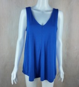 Bluzka George niebieska bez rękawów V-neck EU40