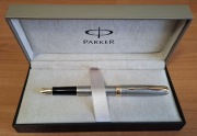 Parker Sonnet Ciselé lite srebro GT pióro wieczne złota stalówka 18K F 