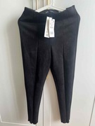 Spodnie zamszowe legginsy leginsy czarne ZARA r. 38 M wysoki stan