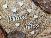 Słowo Miłość sklejka topola 3mm
