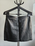 Czarna skórzana spódniczka mini Freaky Nation S