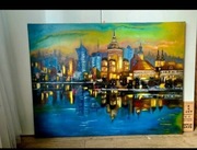 w Warszawie o zmroku