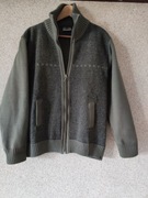 pulower sweter zasuwany z kieszeniami wełniany bluza kurtka wełniana