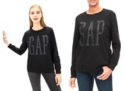 GAP czarna bluza dresowa z dużym logo M