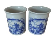 2 x kubek Tułowice PRL Vintage motyw niderlandzki