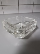 Ciężka Szklana/Kryształowa Popielniczka Art Deco