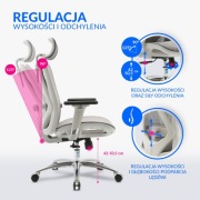 Fotel ANGEL biurowy obrotowy kalistO szary