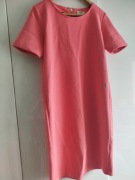 Łososiowa morelowa sukienka przed kolano Anna M 38 