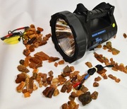 Latarka BLACK_MONSTER, LED 10 W, UV bursztyn TURBO