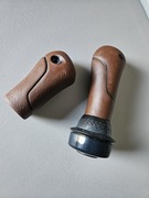 Brązowe chwyty Gazelle z dzwonkiem  gripy brązowy brąz uchwyty