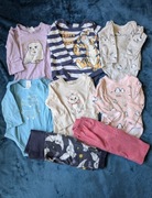 Zestaw ubranek niemowlęcych body spodnie rozm.68