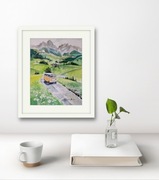 Obraz akwarela w ramie