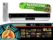 Odtwarzacz DVD + VHS magnetowid VHS LG V190 DivX MP3 avi 