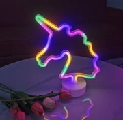 Jednorożec kolorowy neon led lampka