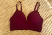 Biustonosz Top sportowy bordowy, idealny S/M!