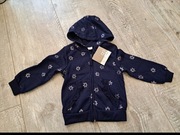 Bluza dziewczęca z kapturem zapinana na zamek - rozm 92