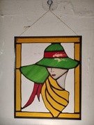 Witraż kobieta metoda tiffany