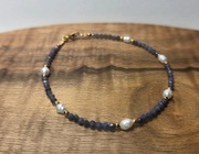 Bransoletka szafiry i perełki