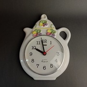 Zegar kwarcowy ceramiczny MEBUS - mechanizm Junghans - sprawny