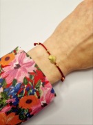 Bransoletka na sznurku serce nieskończoność reugulowana