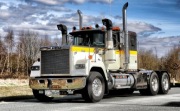 Tekno Mack RW Superliner 6x4 with 3-axle lowloader VAN DEN HERIK