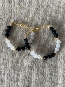 Bransoletka handmade złoto-czarno-biała