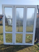 Okno tarasowe uzywane z Niemiec 215wys 176szer z ruchomym slupkiem 
