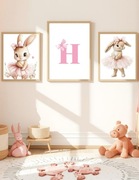 Zestaw trzech plakatów  z ramką 