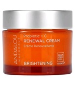 Andalou Naturals Renewal Cream, probiotyk + C, rozjaśniający, 50 ml