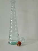 Karafka szklana w odcieniu zielonym