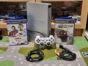 PlayStation 2 FAT Silver SUPER ZESTAW